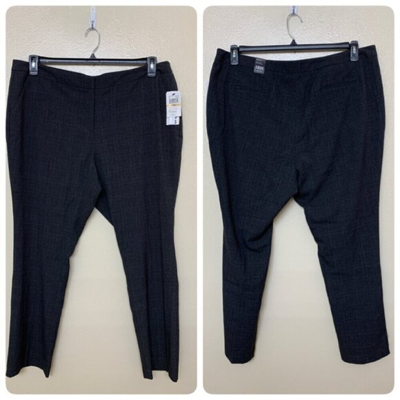 Amanda+Chelsea Womens Low Rise Plus Size Dress Pants Trousers Sz 18W in Charcoal - Picture 2 of 13